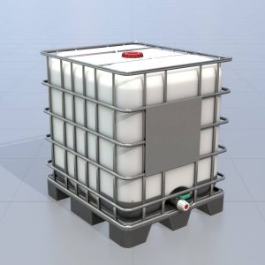1000 Liter IBC Wassertank auf Stahlpalette