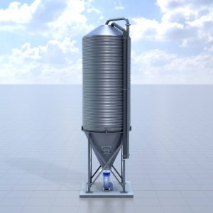 Grain silo with aluminum shell