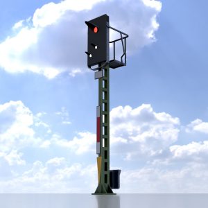 Kombinationssignal Version-14 Eisenbahnsignalmast 4.5 m