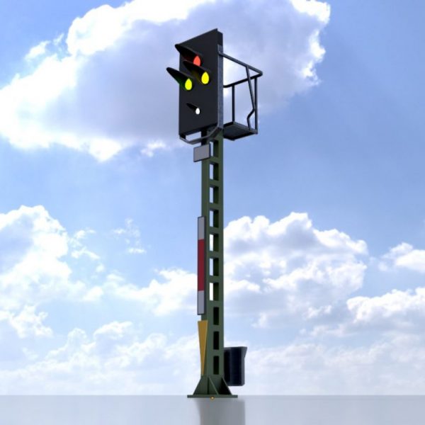 Kombinationssignal Version-7 Eisenbahnsignalmast 4.5 m