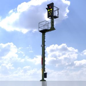 Kombinationssignal Version-1 Eisenbahnsignalmast 7 m