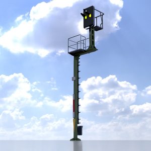 Kombinationssignal Version-16 Eisenbahnsignalmast 7 m