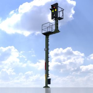 Combination signal version-3 railway signal post 7 m