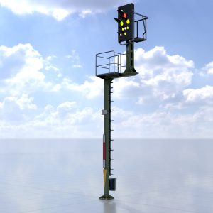 Kombinationssignal Version-6 Eisenbahnsignalmast 7 m