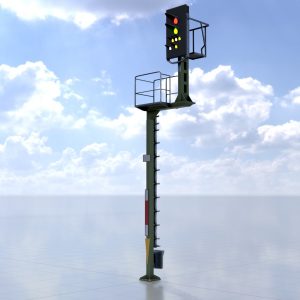 Kombinationssignal Version-9 Eisenbahnsignalmast 7 m