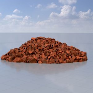 Clay brick heap LoD-4