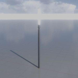 Lichtstelen Typ-T grau ohne Sockel 6 m