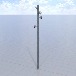 Mastleuchten LED verzinkt 9 m