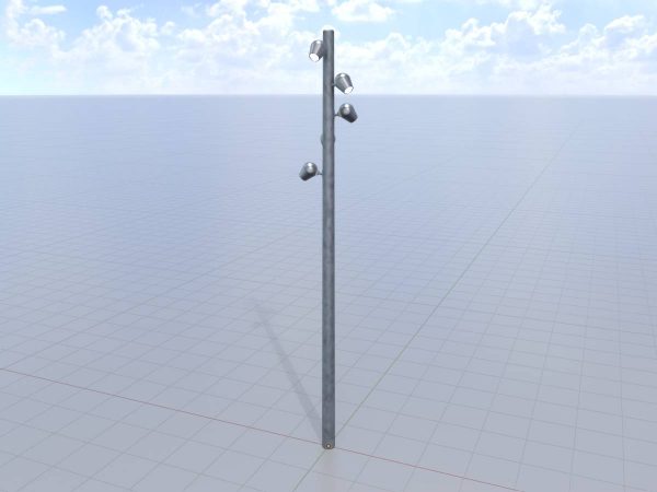 Mastleuchten LED verzinkt 9 m