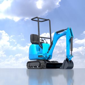 Mini digger blue