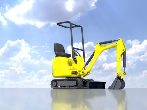 Minibagger gelb