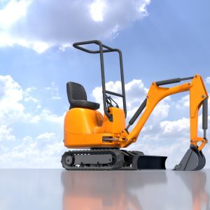 Mini digger orange