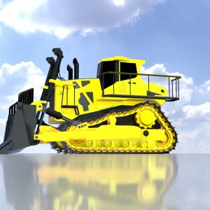 Bulldozer yellow