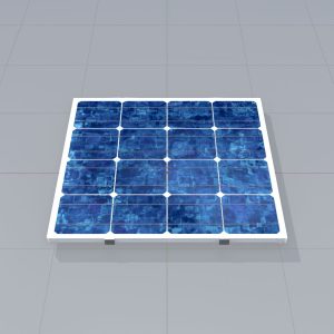 Solar module version-3 2x2 m tilt angle 0 degrees without stand