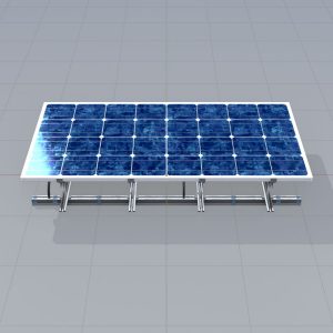 Solarmodul Version-3 2x4 m Neigungswinkel 0 Grad mit Standfuss