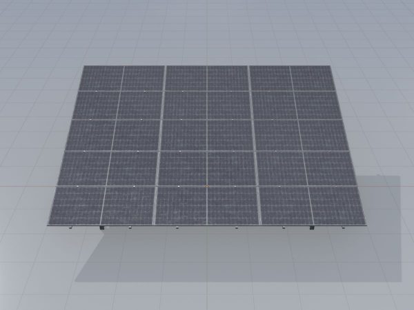 Solarmodul Version-2 Breite 7.26 m Neigungswinkel 15 Grad