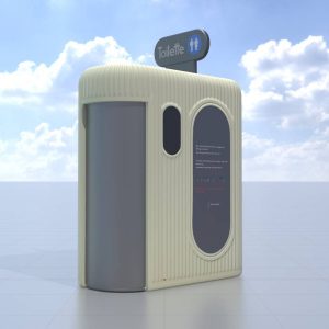 Modern oval public toilet 3150x1100x2360