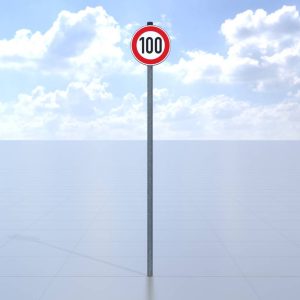 Verkehrszeichen 274-100 Höchstgeschwindigkeit 100 km/h Größe 1