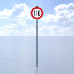 Verkehrszeichen 274-110 Höchstgeschwindigkeit 110 km/h Größe 2