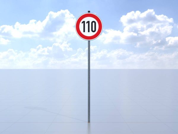 Verkehrszeichen 274-110 Höchstgeschwindigkeit 110 km/h Größe 3