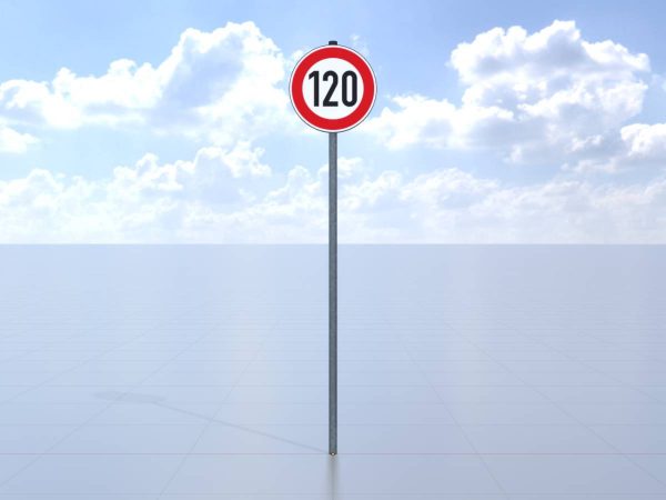Verkehrszeichen 274-120 Höchstgeschwindigkeit 120 km/h Größe 2