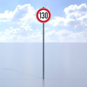 Traffic sign 274-130 speed limit 130 km/h size 2