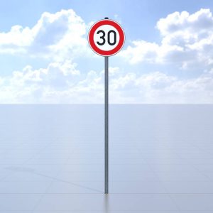Traffic sign 274-30 speed limit 30 km/h size 2