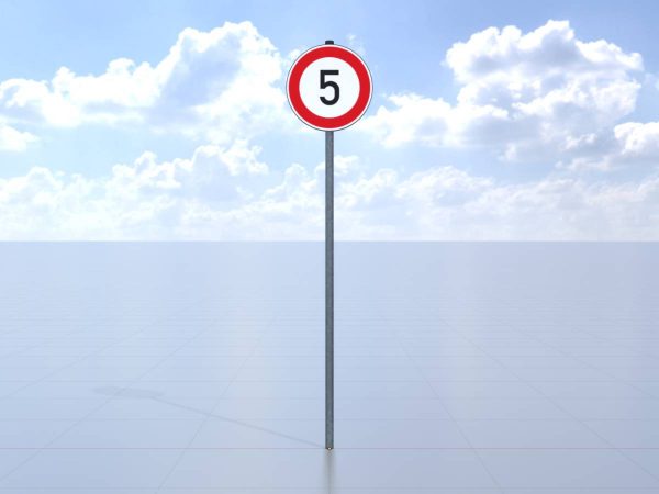 Verkehrszeichen 274-5 Höchstgeschwindigkeit 5 km/h Größe 2