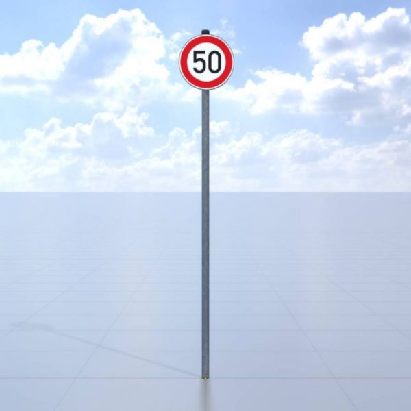 Verkehrszeichen 274-50 Höchstgeschwindigkeit 50 km/h Größe 1