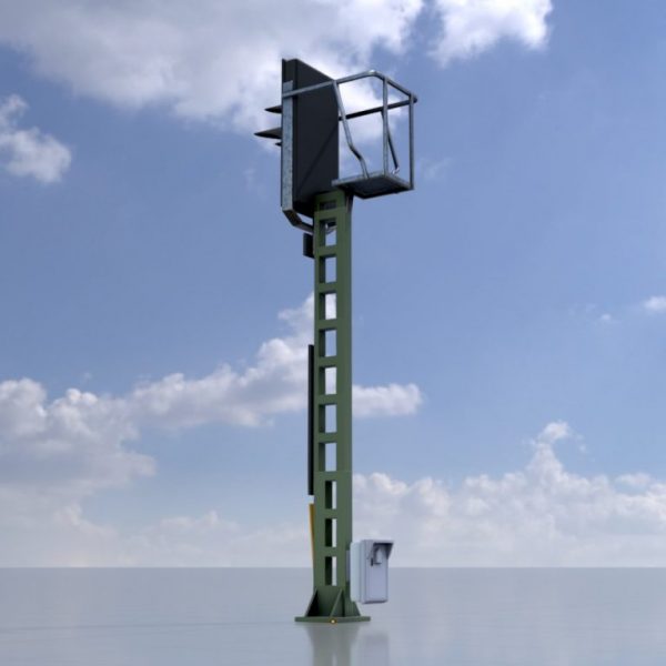 Kombinationssignal Version-7 Eisenbahnsignalmast 4.5 m