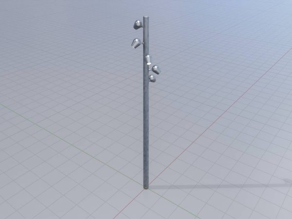 Mastleuchten LED verzinkt 9 m – Bild 2