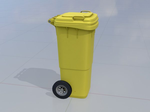 Mülltonne Kunststoff gelb mit Rädern 60 Liter – Bild 3