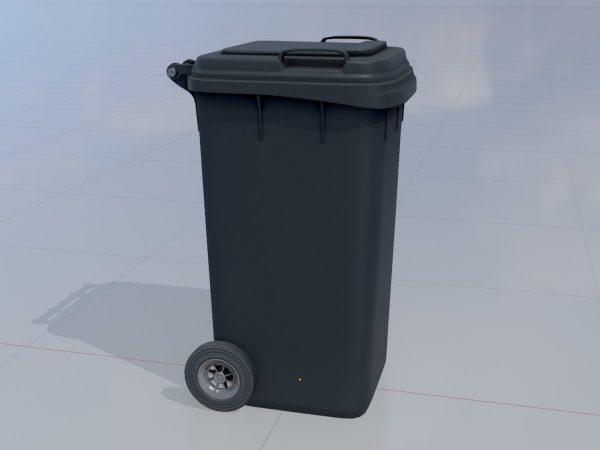 Mülltonne Kunststoff schwarz mit Rädern 240 Liter – Bild 3