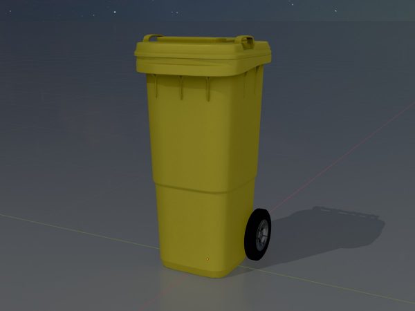 Mülltonne Kunststoff gelb mit Rädern 60 Liter – Bild 4