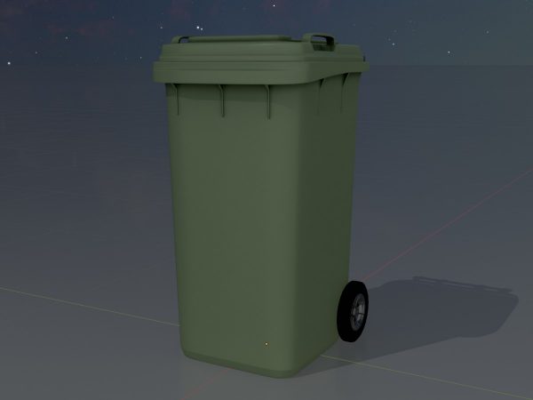 Mülltonne Kunststoff grün mit Rädern 240 Liter – Bild 4