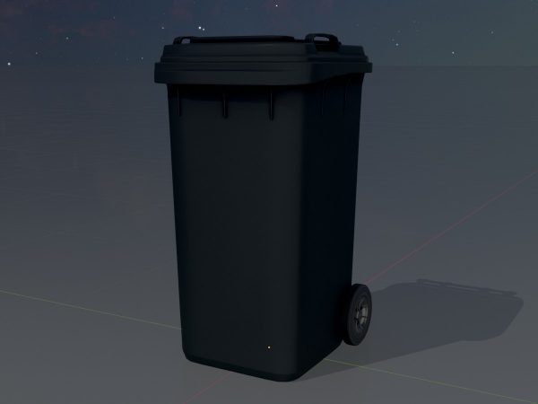 Mülltonne Kunststoff schwarz mit Rädern 240 Liter – Bild 4