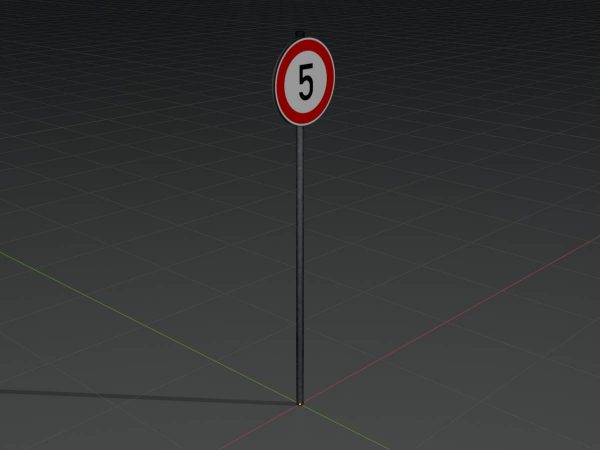 Verkehrszeichen 274-5 Höchstgeschwindigkeit 5 km/h Größe 2 – Bild 4