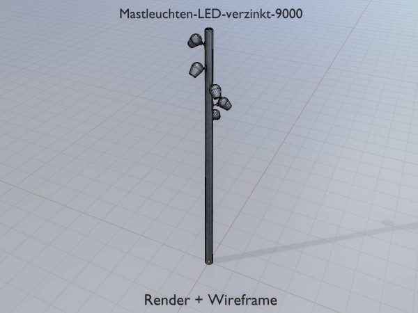 Mastleuchten LED verzinkt 9 m – Bild 5