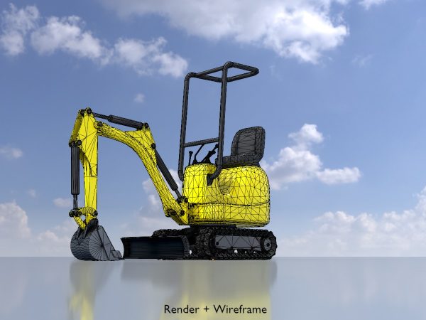 Minibagger gelb – Bild 5