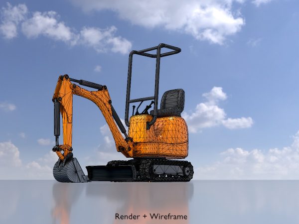 Mini digger orange - Image 5