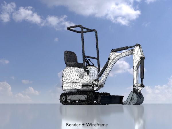 Minibagger weiß – Bild 5