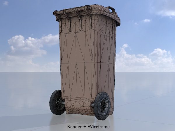 Mülltonne Kunststoff braun mit Rädern 120 Liter – Bild 5
