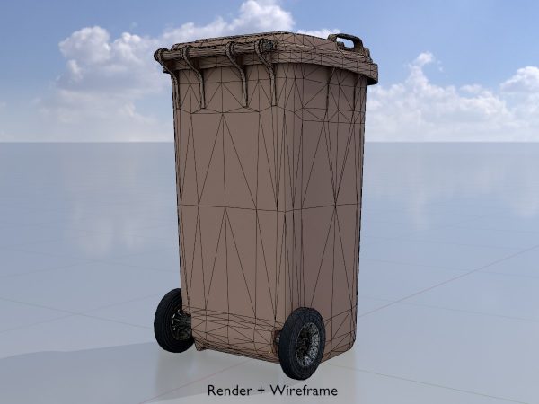 Mülltonne Kunststoff braun mit Rädern 240 Liter – Bild 5