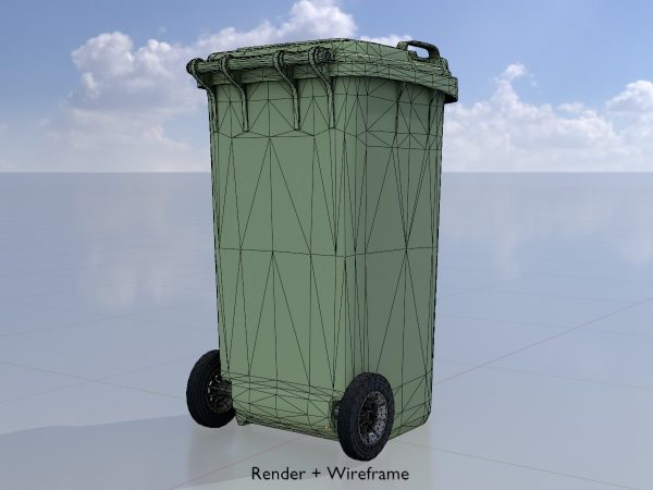Mülltonne Kunststoff grün mit Rädern 240 Liter – Bild 5