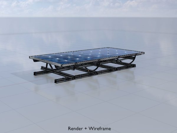 Solarmodul Version-3 2x4 m Neigungswinkel 0 Grad mit Standfuss – Bild 5