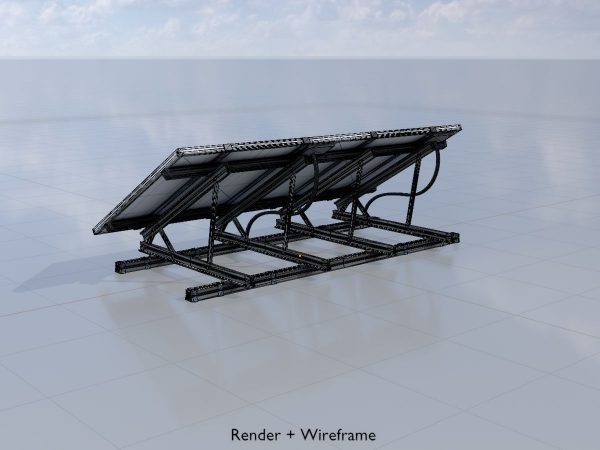 Solar module version-3 2x4 m tilt angle 30 degrees with stand - Image 5