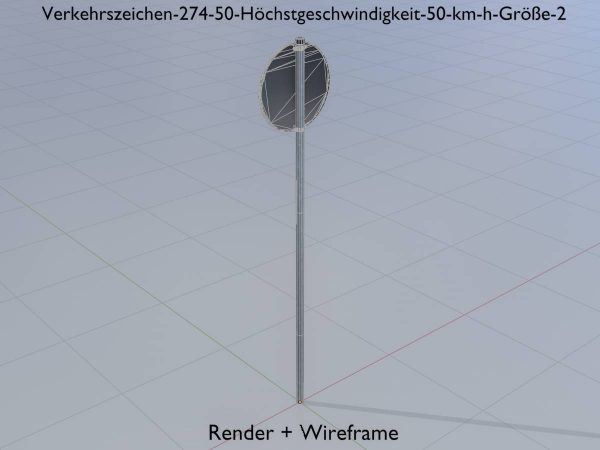 Verkehrszeichen 274-50 Höchstgeschwindigkeit 50 km/h Größe 2 – Bild 5