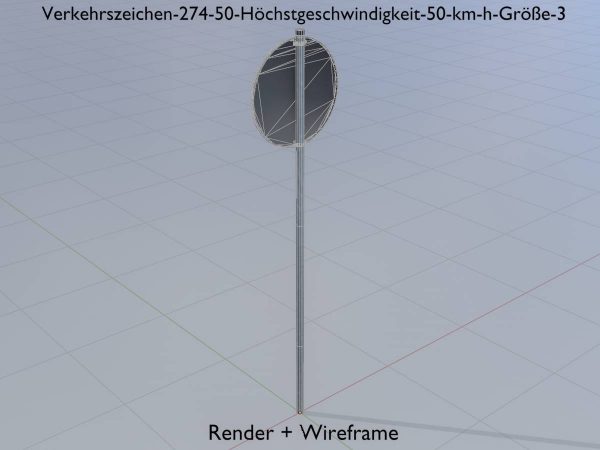 Verkehrszeichen 274-50 Höchstgeschwindigkeit 50 km/h Größe 3 – Bild 5