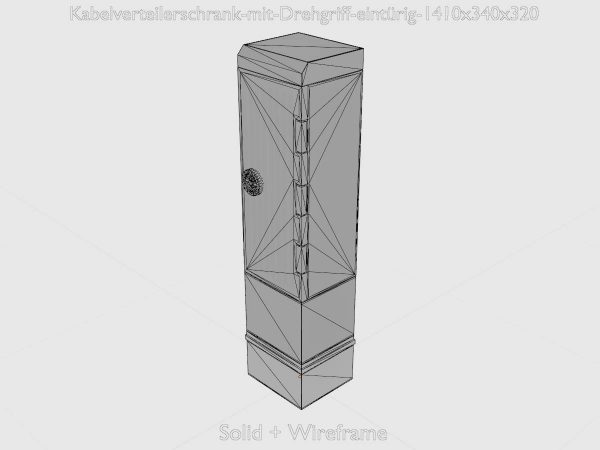 Kabelverteilerschrank mit Drehgriff eintürig 1410x340x320 – Bild 6