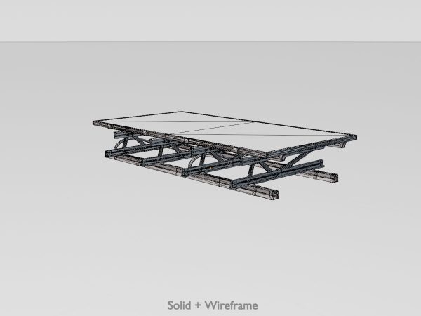 Solarmodul Version-3 2x4 m Neigungswinkel 0 Grad mit Standfuss – Bild 6